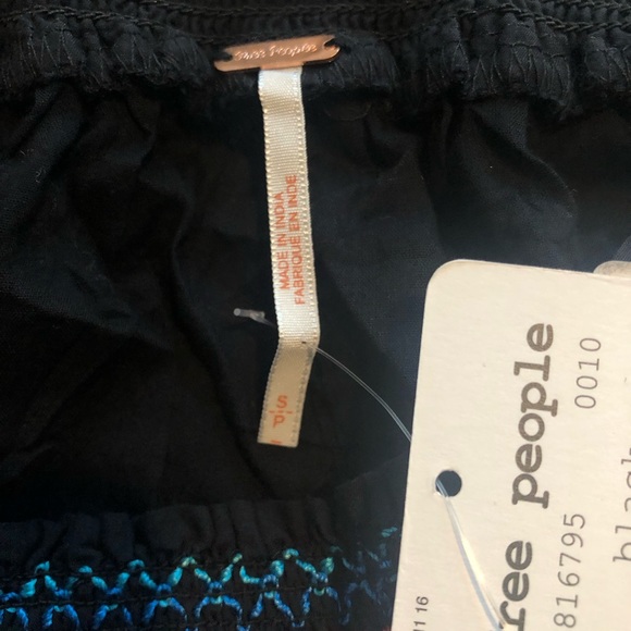 Free People Sunbeams Floral Embroidered Off The Shoulder Mini Dress NWT! Sz S - Picture 9 of 10